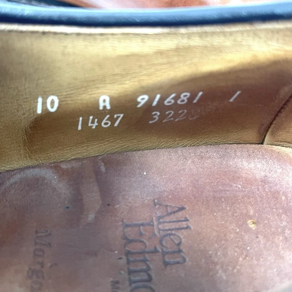 Allen Edmonds Margate Shoes Men's 10A Brown Oxfords Leather Cap Toe